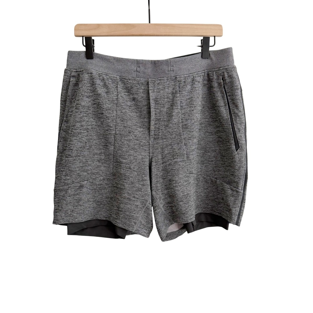Lululemon T.H.E. Shorts Lined Gray Large Activewear Athleisure Athletic Gym
